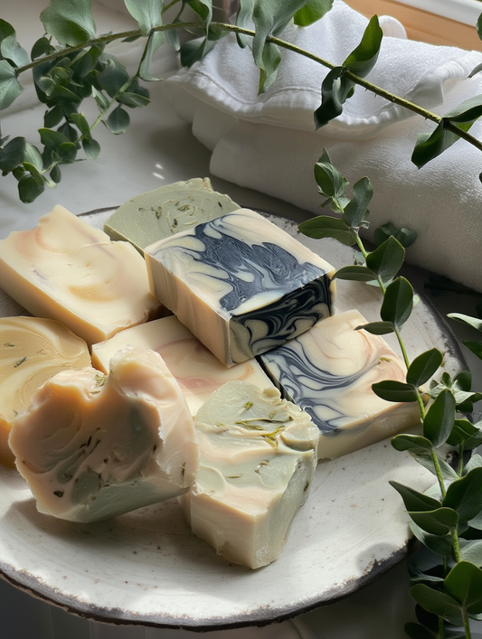 savon noir et de couleurs 