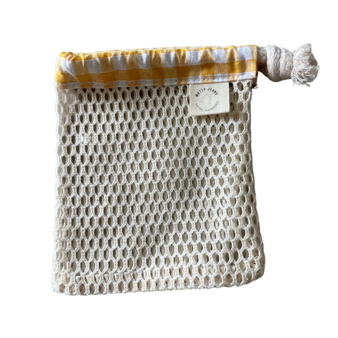 Filet à savon en coton – Porte-savon suspendu zéro déchet